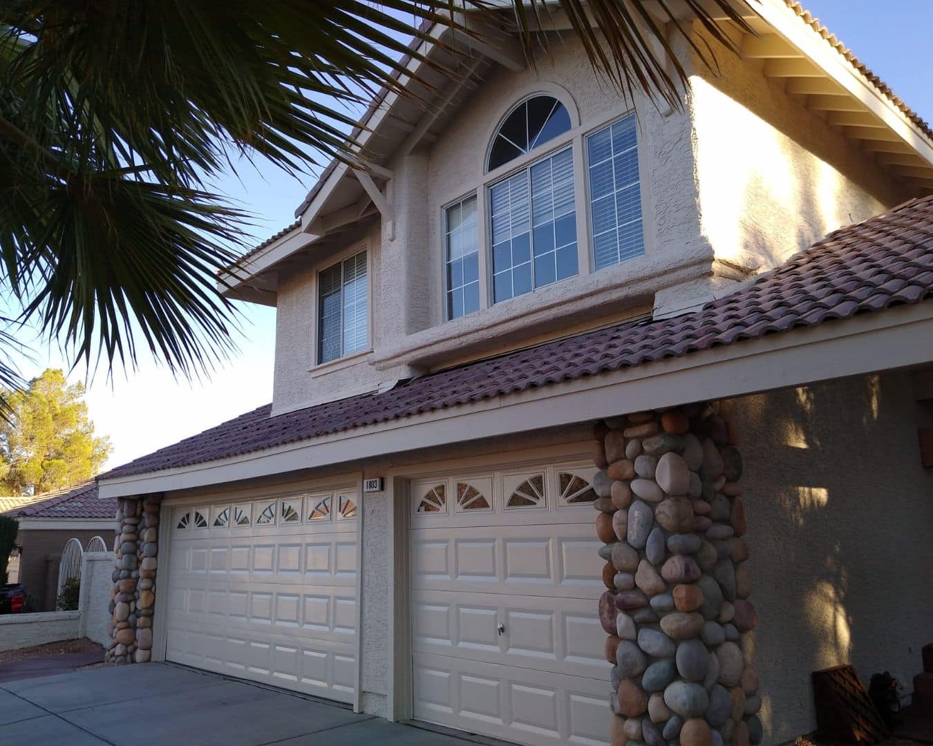 Exterior of two-story house