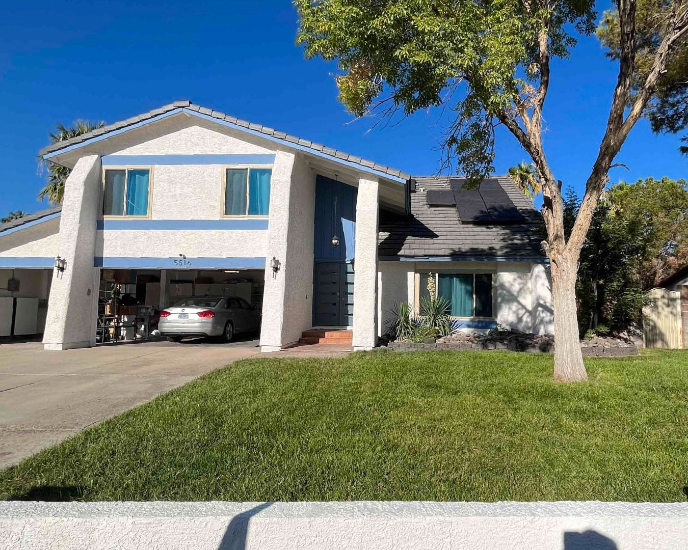 Exterior of two-story home