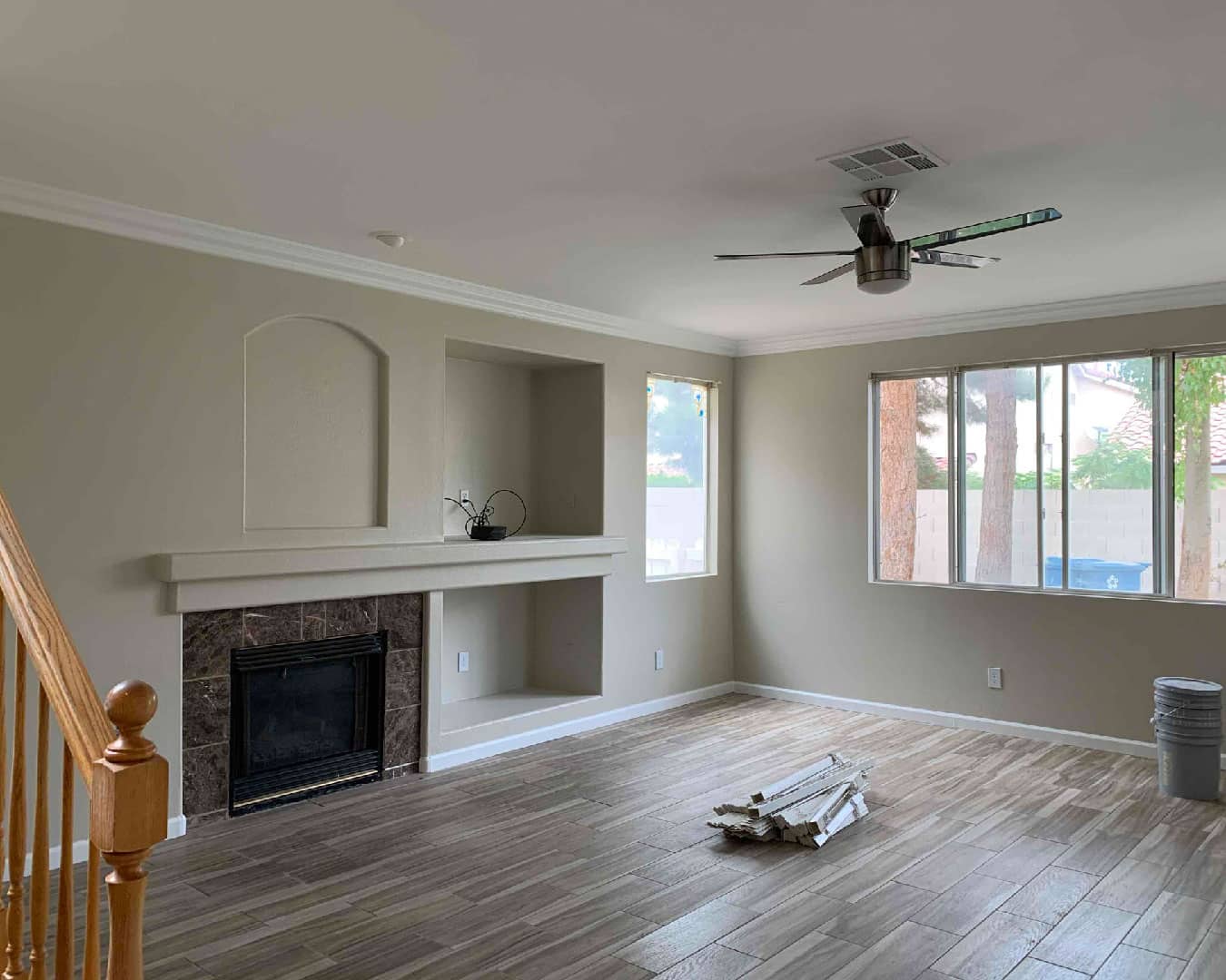 Painted interior living room