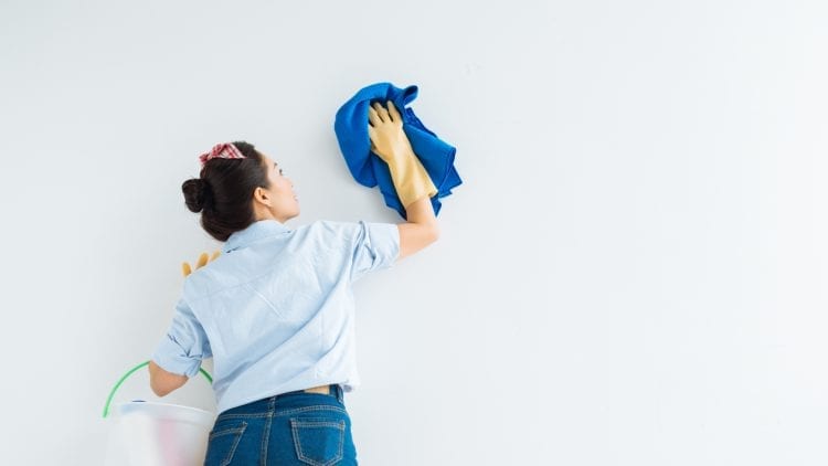 Cleaning walls before painting